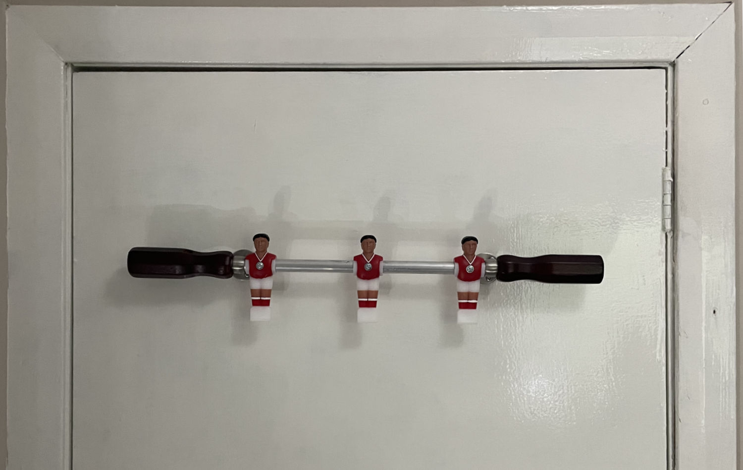 Arsenal inspired red and white football player coat hook